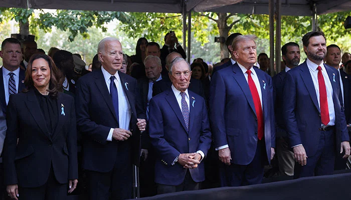 After fiery debate, Harris and Trump at 9/11 memorial