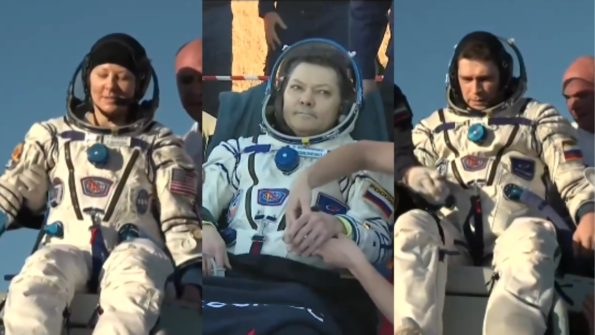 Russian cosmonauts return to Earth after record ISS stay