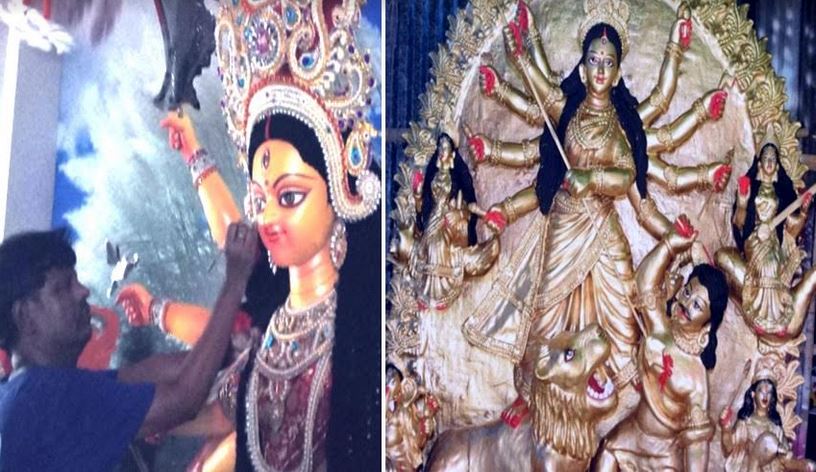 Rangpur artisans busy making idols of Goddess Durga