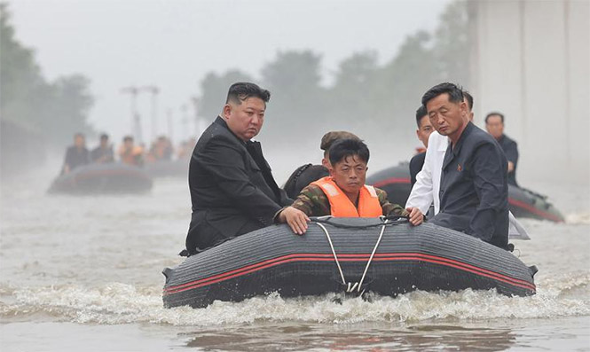 Kim Jong Un visits flood-hit areas of N. Korea