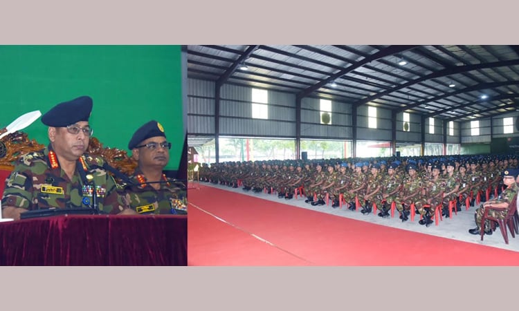 Army chief visits 66 Infantry Division in Rangpur