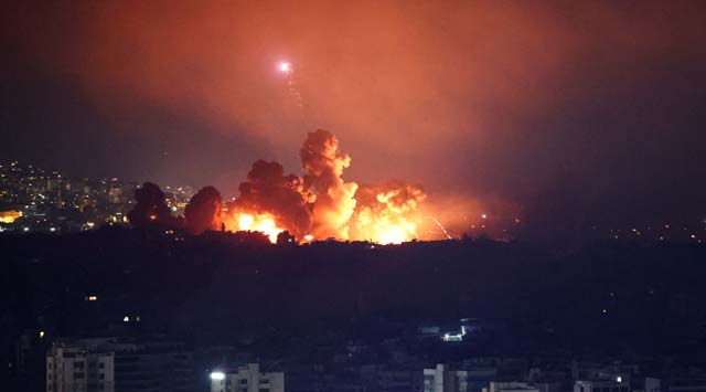 Source close to Hezbollah says Israel launches 11 consecutive strikes on south Beirut