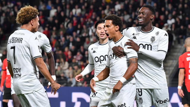 Monaco take top spot in Ligue 1 with win at Rennes