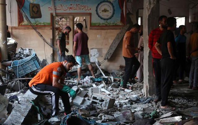 Gaza rescuers say 21 killed in Israel strike on mosque