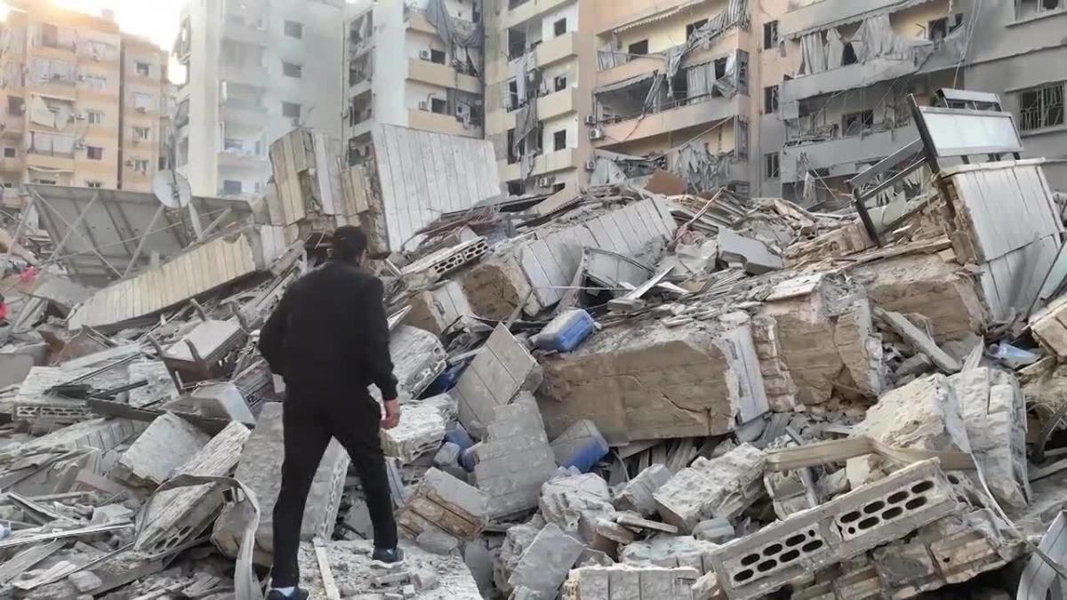 South Beirut residents check damage after 'most violent night'