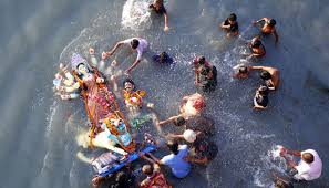 Sharadiyo Durga Puja ends in Jamalpur with immersion of idols