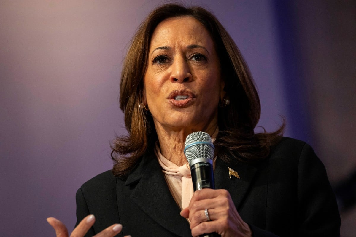 Harris says Trump 'demeans' office of US president after use of expletive