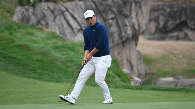 S. Korean golfer Tom Kim sorry for damaging locker after playoff loss