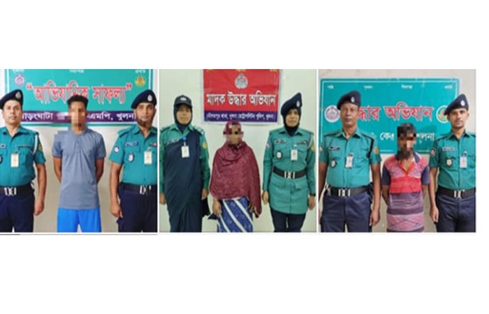 3 drug peddlers arrested in Khulna