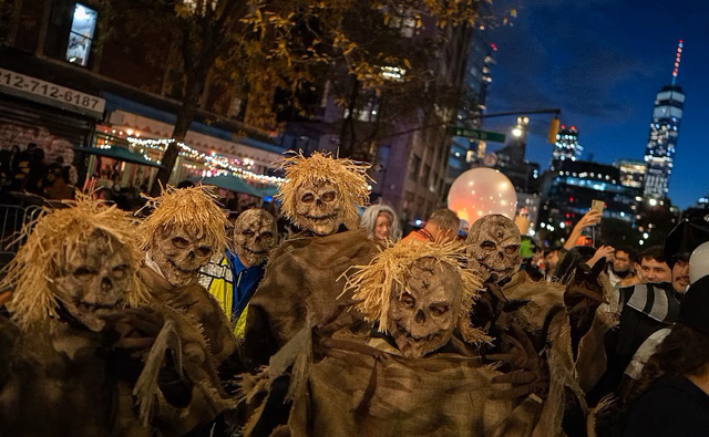 Fright night: NY marks Halloween parade with political edge