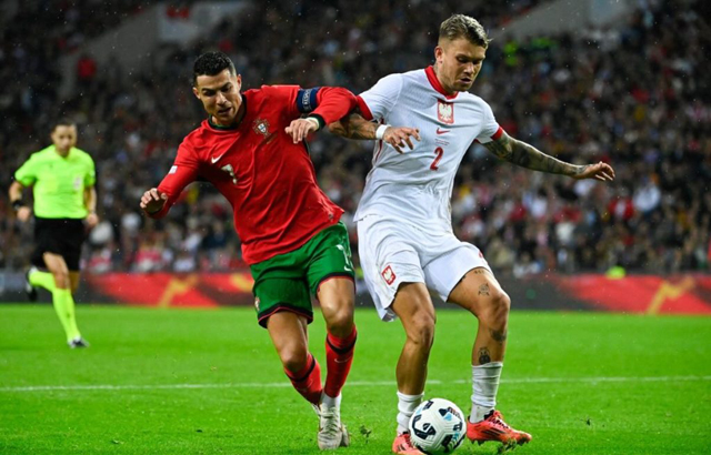 Ronaldo at double as Portugal reach Nations League quarters, Spain win