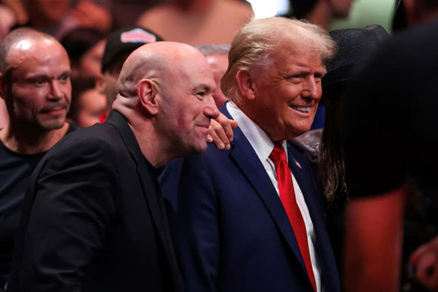 Trump and allies return to New York for UFC fights