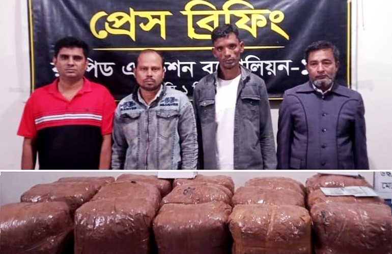 4 held with 60kg ganja in Dinajpur