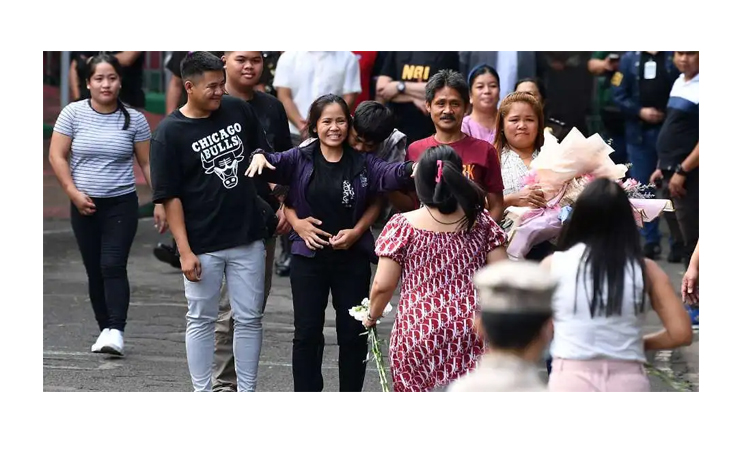 Filipina on Indonesia death row arrives home to 'new life'