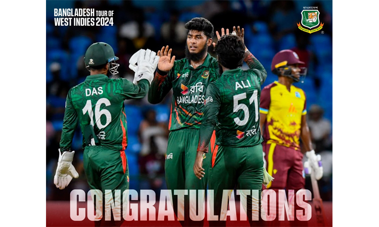 Bangladesh win its first-ever T20 series in the Windies