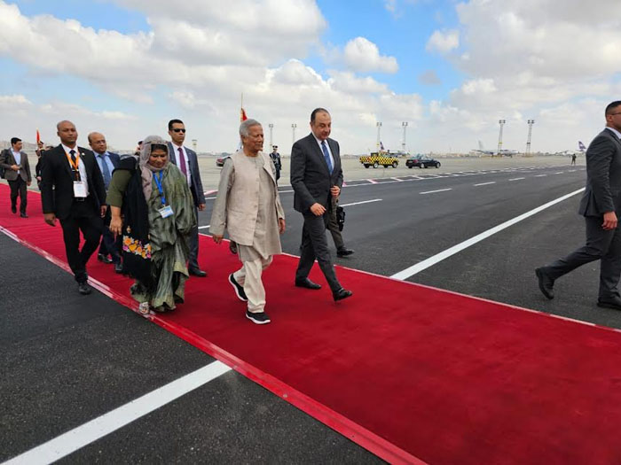 Chief Adviser reaches Cairo to join D-8 Summit