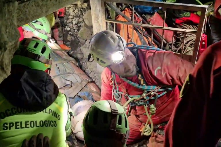 Injured Italian caver rescued, again, after four days underground