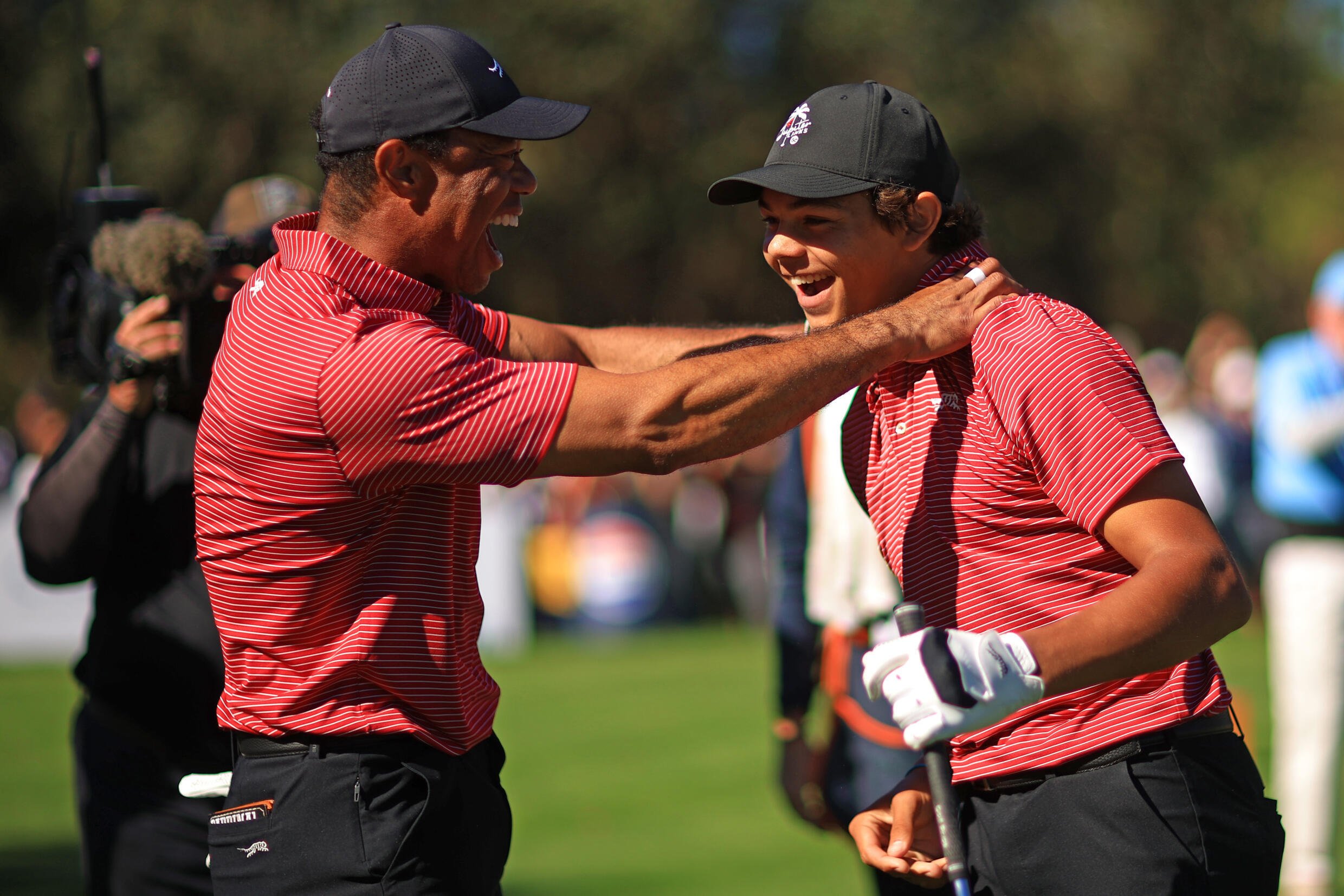 Langers edge Tiger and son Charlie in PNC Championship playoff   