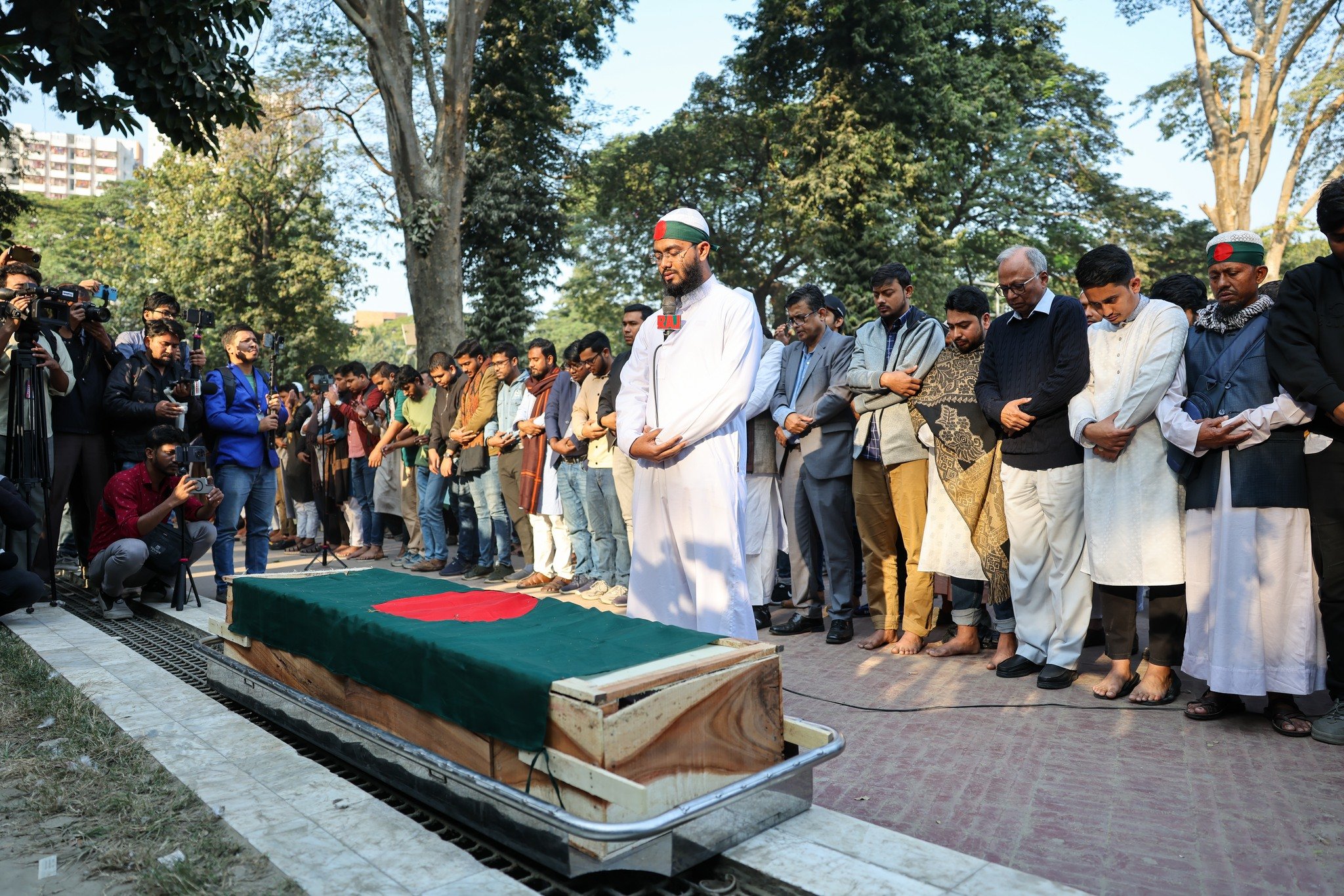 Janaza of movement victim Arafat held at central Shaheed Minar