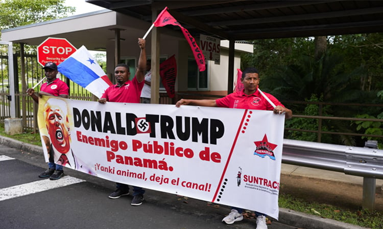 Panamanians protest 'public enemy' Trump's canal threat