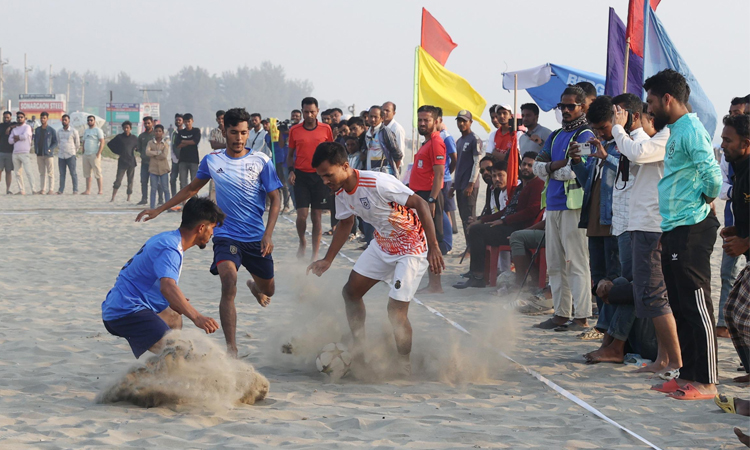 Beach football tournament held in Cox's Bazar