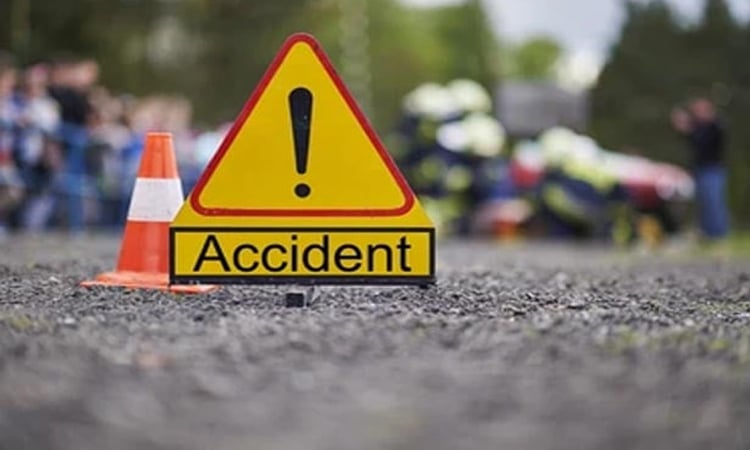 Sand-laden truck overturns, one dies