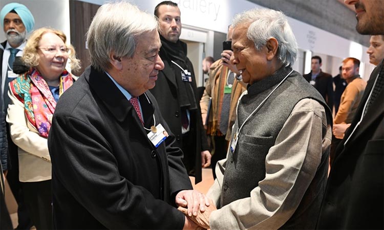 Chief Adviser meets UN Secretary General in Davos