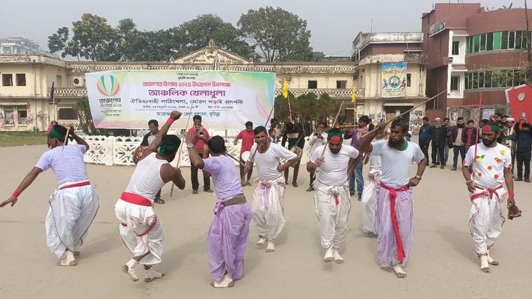 Stick fighting, cockfighting exhibition held in Cumilla