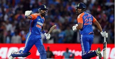 Pandya, Dube lift India to 181-9 in fourth T20 against England