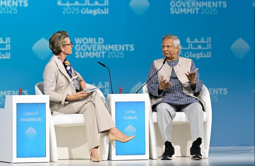 Prof Yunus joins interactive plenary session of WGS in Dubai