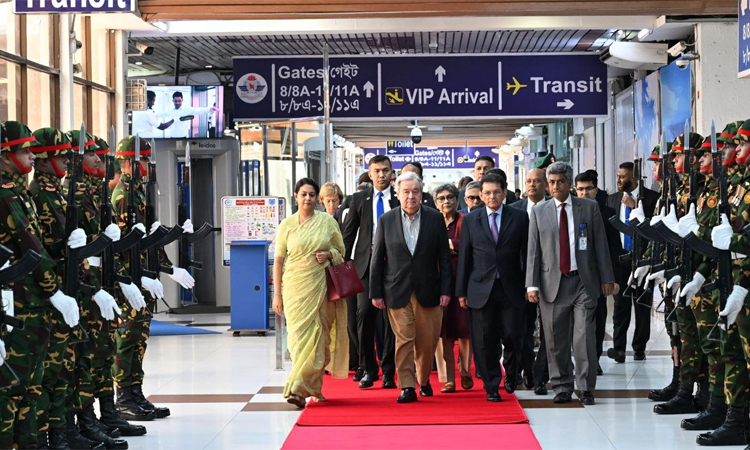 UN Secretary General Guterres leaves Dhaka