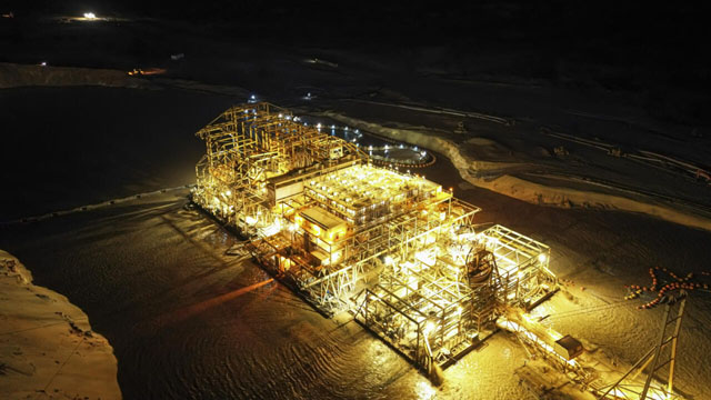 Giant mine machine swallowing up Senegal's fertile coast