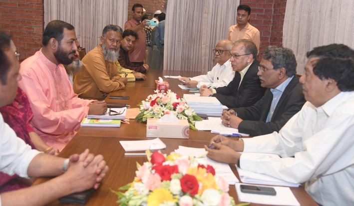 NCC today held a dialogue with Bangladesh Labour Party at the LD Hall of the National Parliament Building. Photo: PID