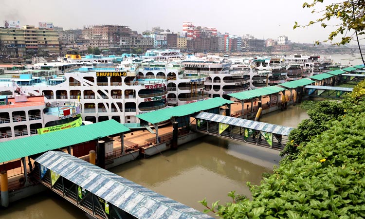 Sadarghat terminal sees passengers rush, stringent security on Eid