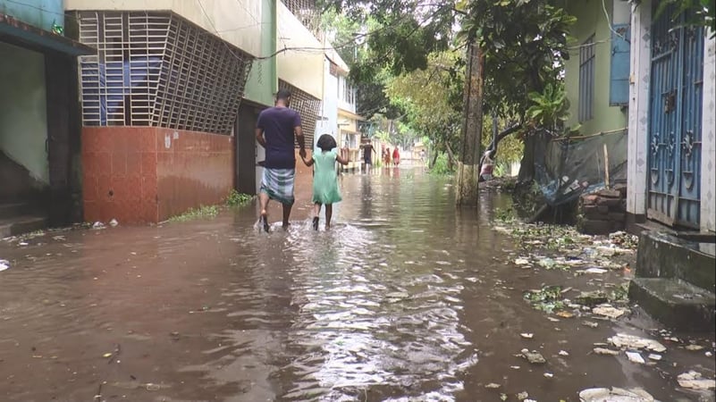 মাদারীপুরে টানাবৃষ্টিতে জলাবদ্ধতা : নিমজ্জিত শহরের অধিকাংশ রাস্তাঘাট