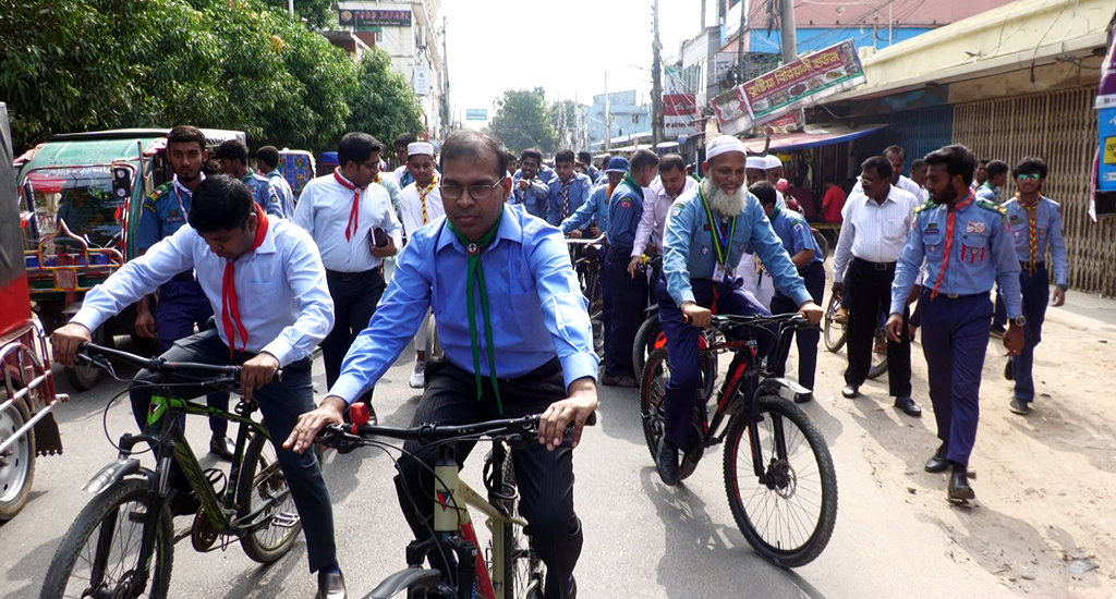 ঝিনাইদহে বিশ্ব শান্তি দিবস উপলক্ষে বাইসাইকেল র‌্যালী