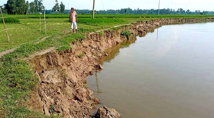 বগুড়ার সারিয়াকান্দিতে বাঙালি নদীর ভঙ্গন শুরু