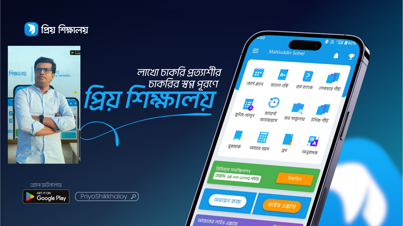 চাকরি প্রত্যাশীদের প্রস্তুতিকে সহজ করেছে জবস্ প্রিপারেশন এ্যান্ড লার্নিং অ্যাপ ‘প্রিয় শিক্ষালয়’ 